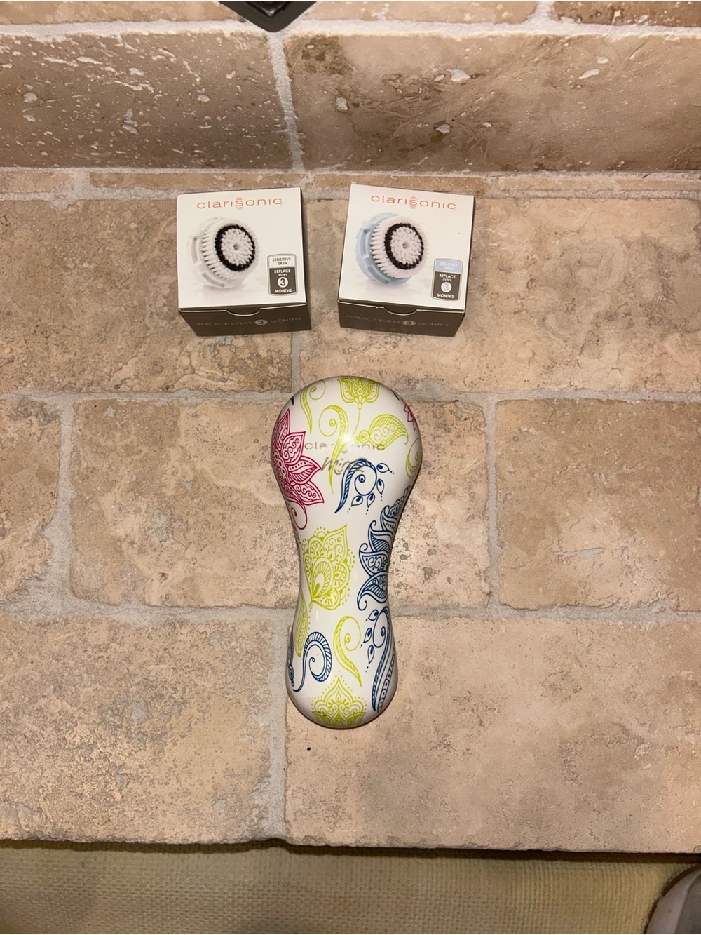 Clarisonic Multicolor Paisley Handle with Two Replacement Brush Heads